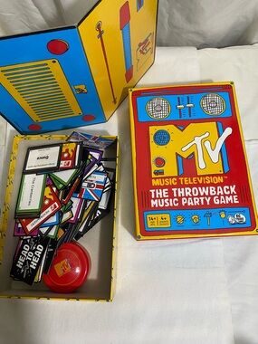 MTV Retro Party Game Box in Red, Blue & Yellow